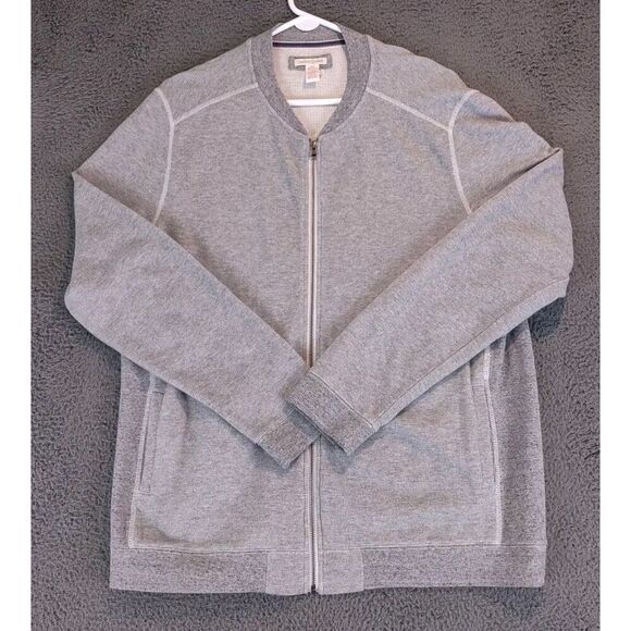 Carbon 2 Cobalt Full Zip Sweater Jacket Mens Large Grey Long Sleeve Prep - Picture 1 of 6